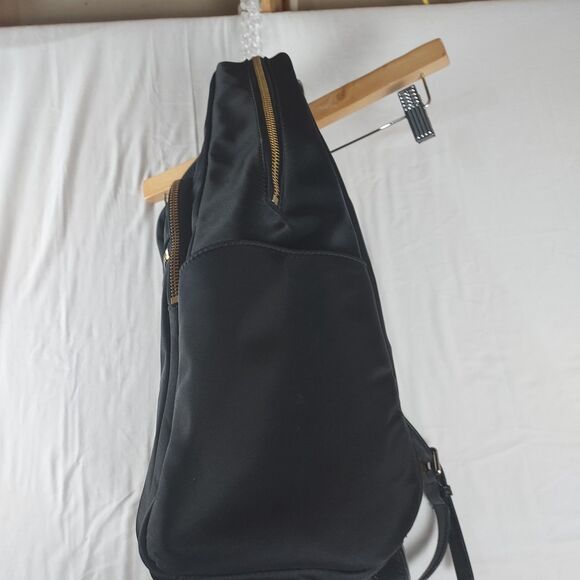 Kate Spade Nylon Backpack Black Gold Hardware Large Laptop School Travel Tote - Picture 5 of 16